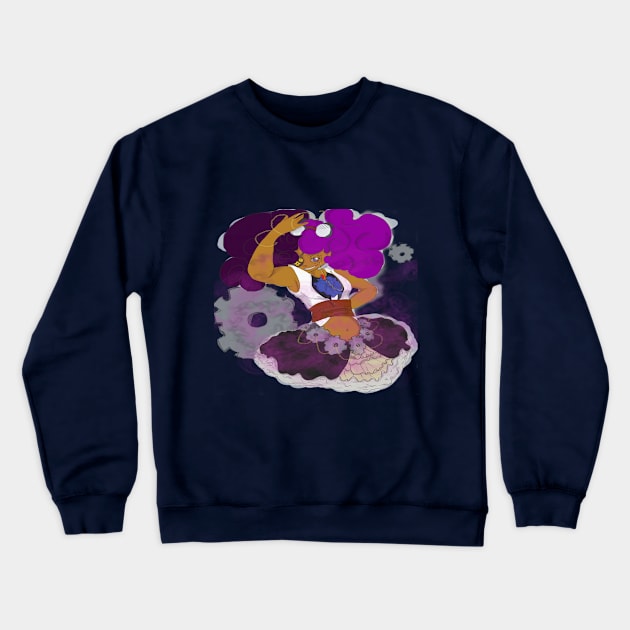 Steampunk Girl Crewneck Sweatshirt by SketchMaster